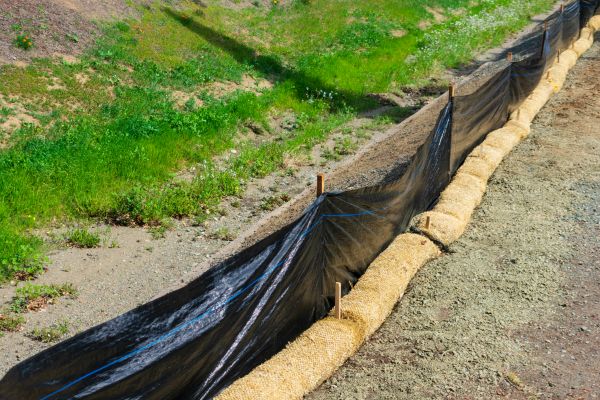 Straw Wattle Installation in Wilmington